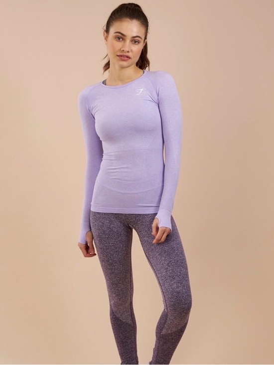 Gymshark Tops - Gymshark Women's Seamless Long Sleeve Top - Lavender Purple